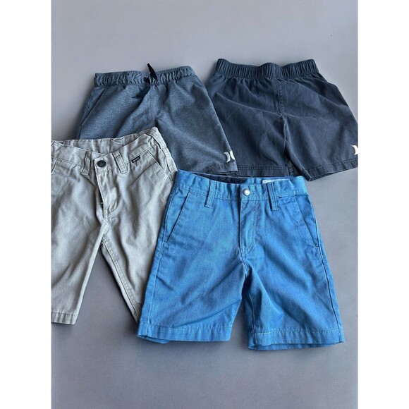 Boys Size 4 Short Lot Volcom Hurley Chino and Board Shorts Set of 4 - Picture 6 of 16